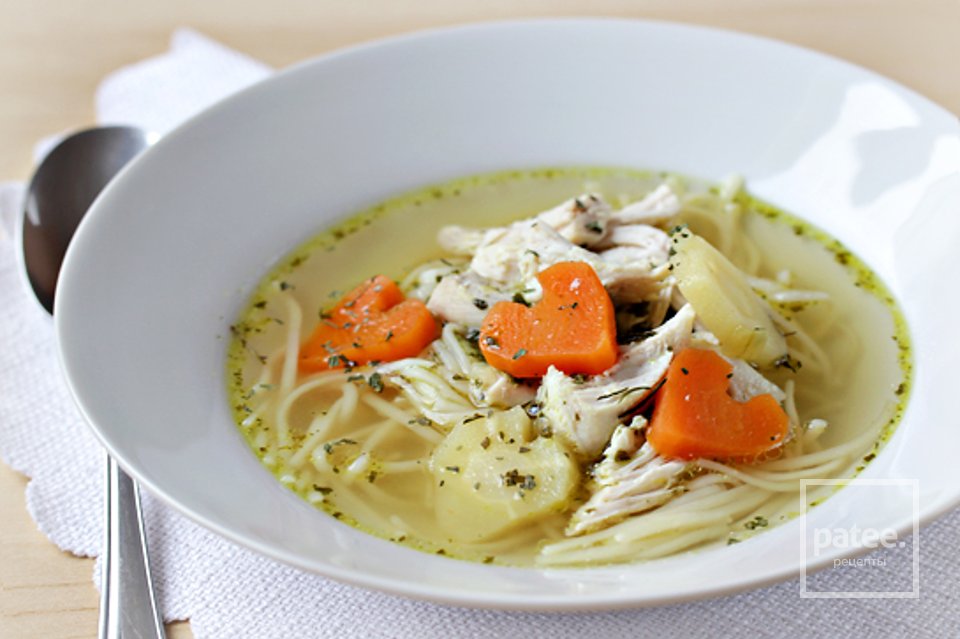 Куриный суп с морковными сердечками - Шаг 7