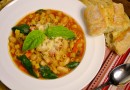 Суп с пастой, фасолью и овощами