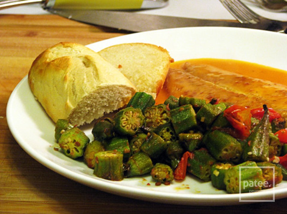 Тушенная бамия с помидорами - Шаг 4