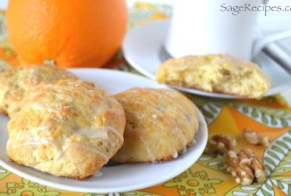 Апельсиновое печенье с грецкими орехами