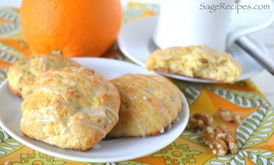 Рецепт Апельсиновое печенье с грецкими орехами