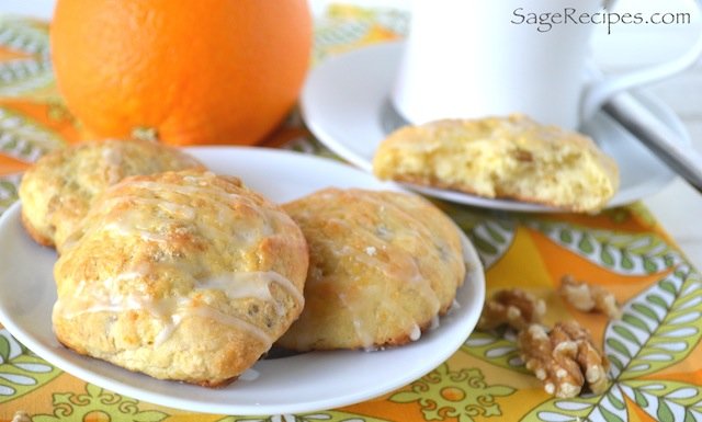 Апельсиновое печенье с грецкими орехами