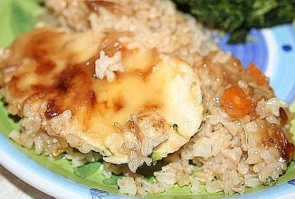 Запеченная курица с рисом