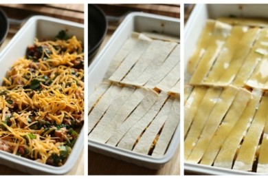 Мексиканская лазанья - приготовление