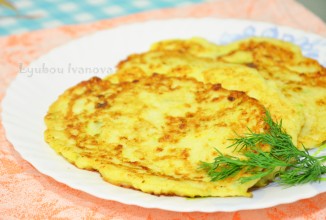 Оладьи с кабачками и творогом