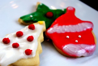 Печенье с разноцветной глазурью