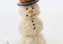 Снеговики из мороженого и кокосовой стружки
