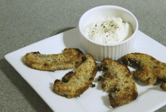 Грибы Портобелло в хлебном кляре с майонезом