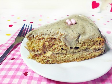 Рецепт Бисквитный пирог с кунжутной глазурью