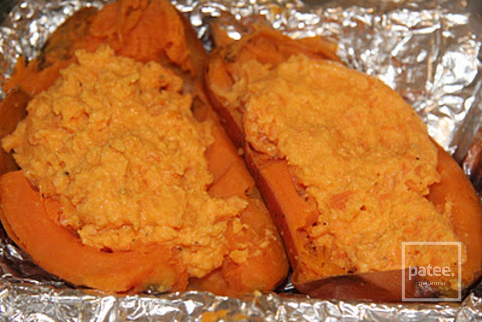 Сладкий картофель с козьим сыром и пеканом - Шаг 6