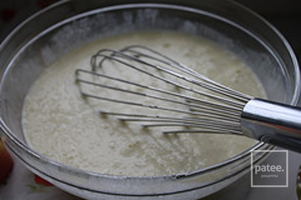 Страта с хлебом, луком и ветчиной - Шаг 3