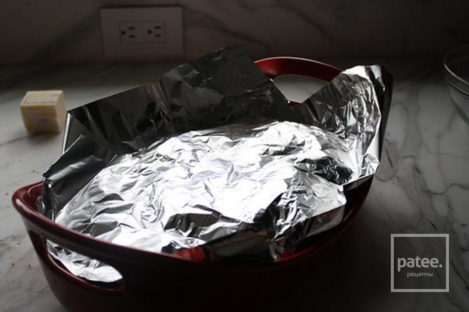 Страта с хлебом, луком и ветчиной - Шаг 11