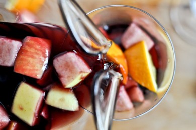 Ванильно-гранатовая сангрия - приготовление