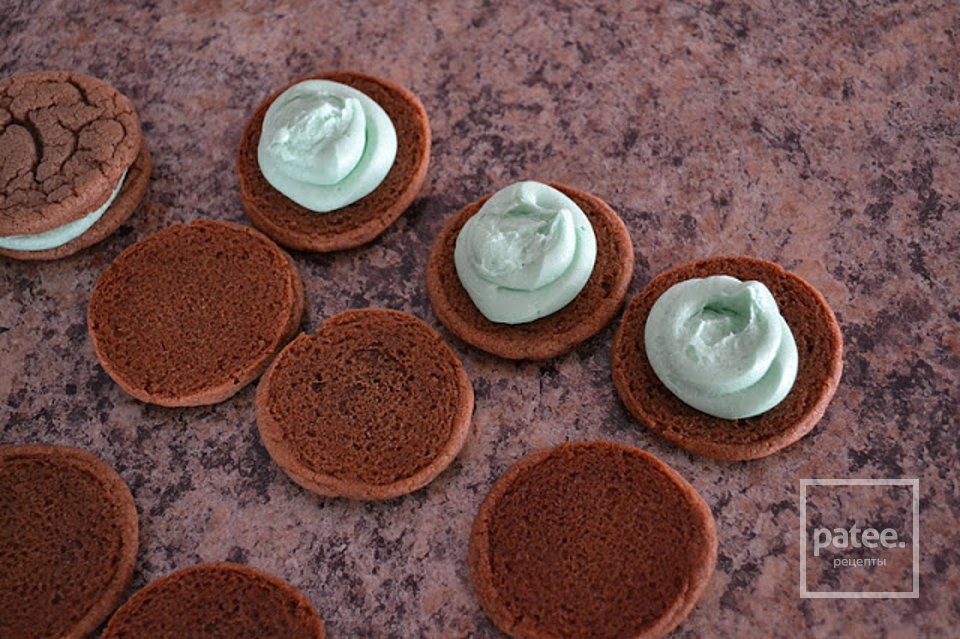 Шоколадное печенье с мятным кремом - Шаг 8