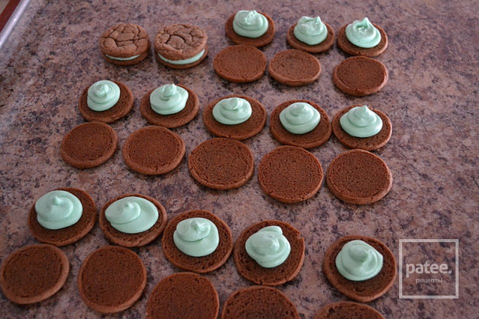 Шоколадное печенье с мятным кремом - Шаг 9