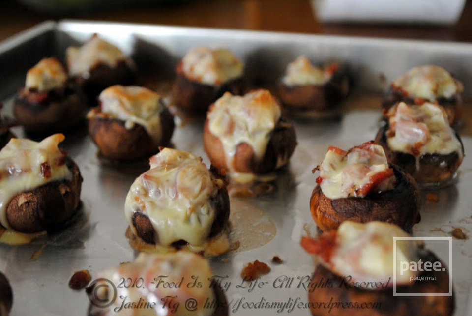 Фаршированные шампиньоны ветчиной - Шаг 7