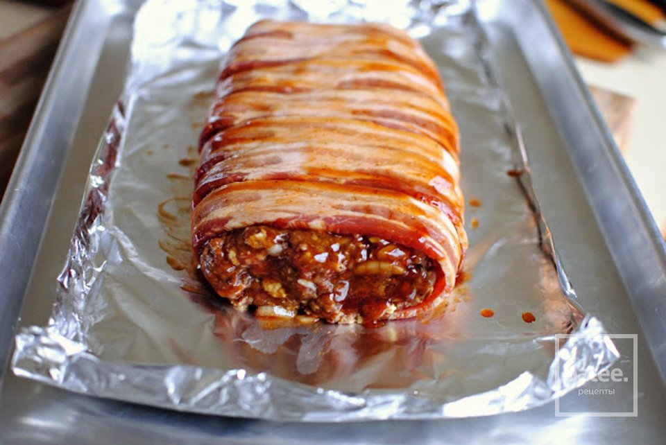 Мясной рулет в беконе - Шаг 6