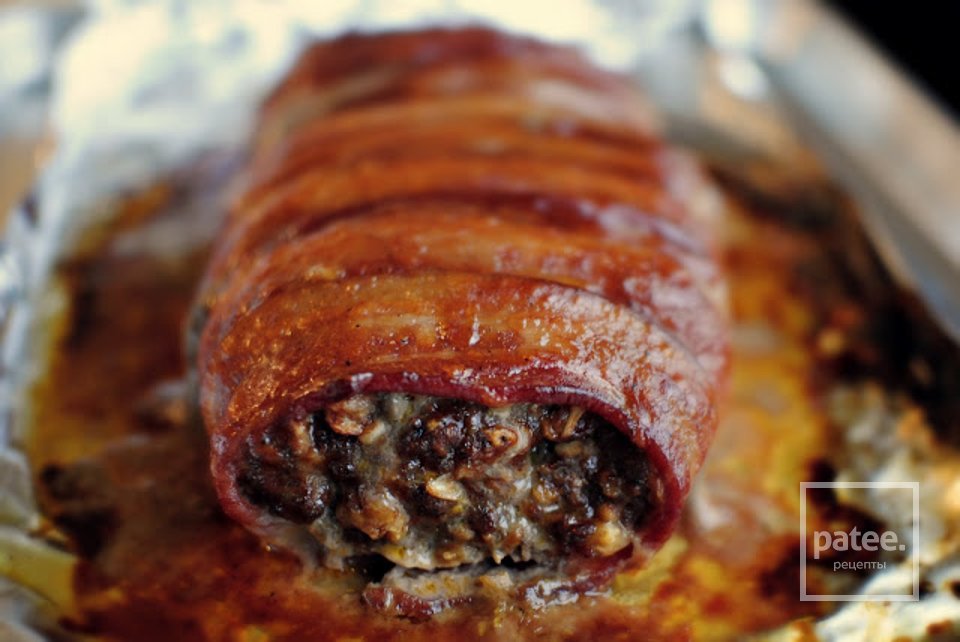Мясной рулет в беконе - Шаг 7