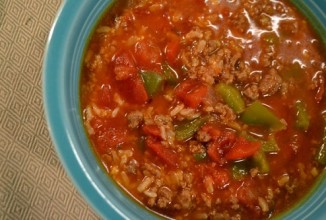 Суп с рисом и говяжьим фаршем