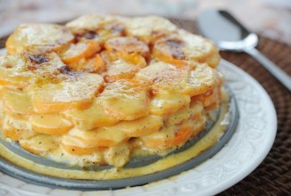 Запеканка из сладкого картофеля с сыром