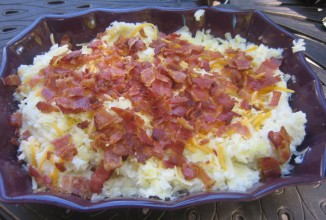 Пюре с сыром и беконом