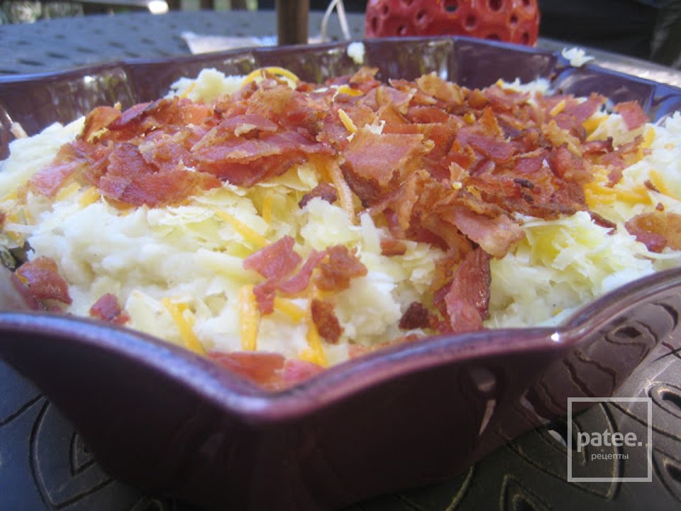 Пюре с сыром и беконом - Шаг 4