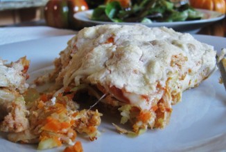 Лазанья с курицей и сыром