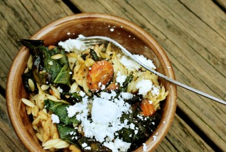 Осенний салат с пастой орзо