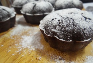 Заварные шоколадные маффины