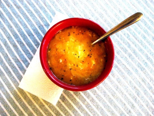 Суп с картофелем с базиликом