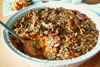 Овсяная запеканка с сладким картофелем