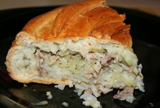 Пирог с курицей и рисом