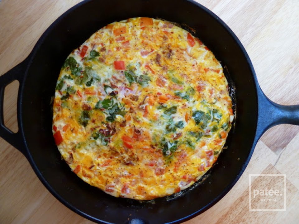 Фриттата с перцем и помидорами - Шаг 7