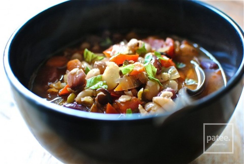 Ячменный суп с фасолью. - Шаг 5