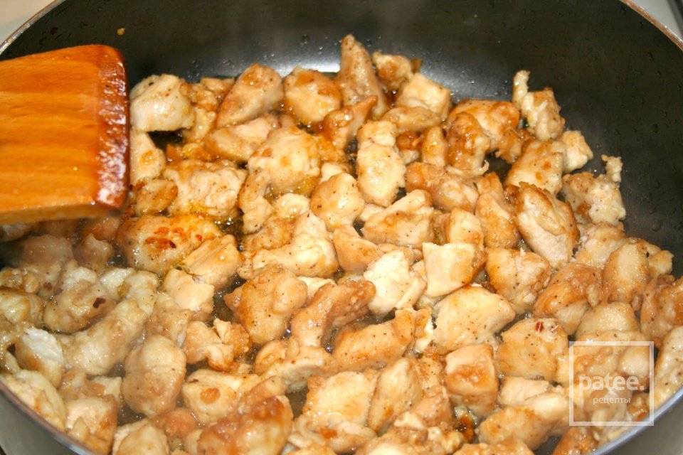 Жареная курица с овощами и спагетти - Шаг 10