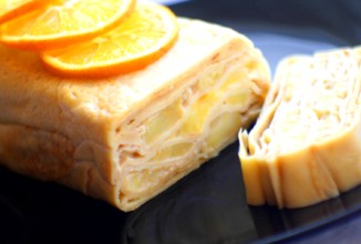 Блинный пирог с яблоками