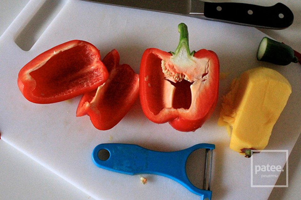 Жареные креветки с салатом - Шаг 3