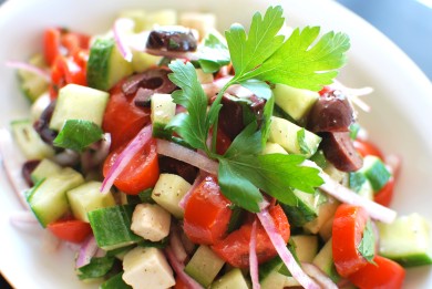 Рецепт Овощной салат по-гречески