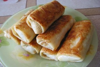 Блины с начинкой из печени