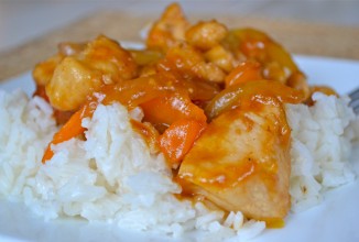 Жареная курица с мандаринами