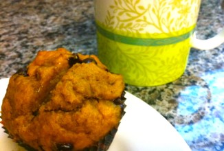 Тыквенные кексы с шоколадом