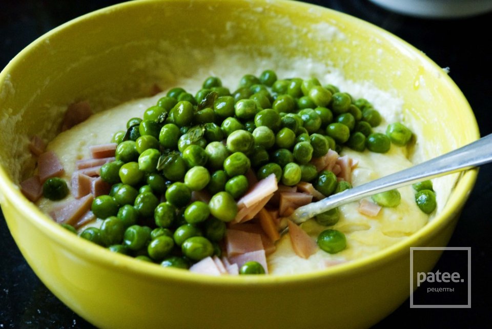 Маффины с горошком и ветчиной - Шаг 11