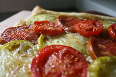 Пирог со сладкими помидорами - приготовление