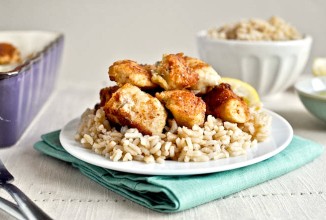 Жареная курица с медом и лимоном