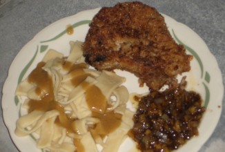 Свинина под яблочным соусом