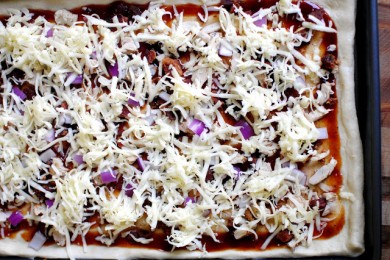 Пицца с курицей - приготовление