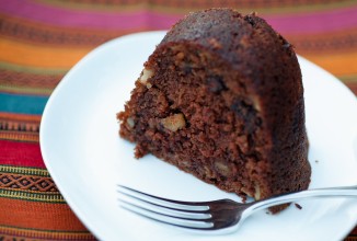 Шоколадно-яблочный кекс