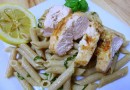 Паста с курицей и лимоном
