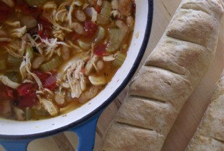 Куриный суп с фасолью