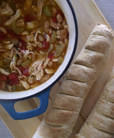 Куриный суп с фасолью